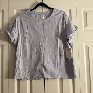 Good American Soft Blue Short Sleeve Tee